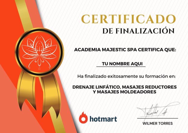 Certificado de masajes reductores